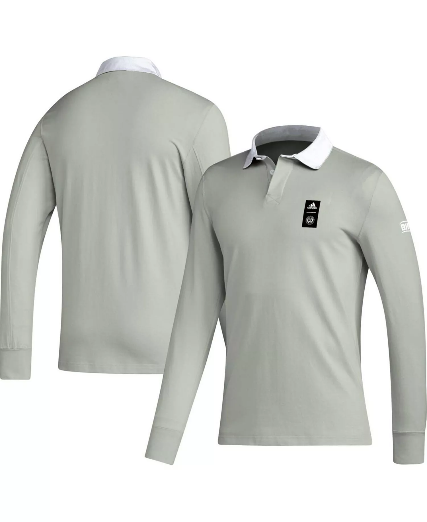 mni-8080bb6665794806fee6b05837315fd6 Men's 2023 Player Gray Philadelphia Union Travel Long Sleeve Polo Shirt