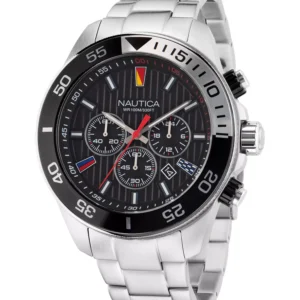 Men's Analog Silver-Tone Stainless Steel Watch Set, 48mm