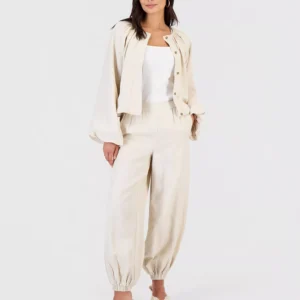Petite Linen-Blend Pull-On Drawstring Pants, Macy's Exclusive