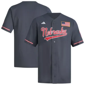 Men's Gray Nebraska Huskers Replica Baseball Jersey