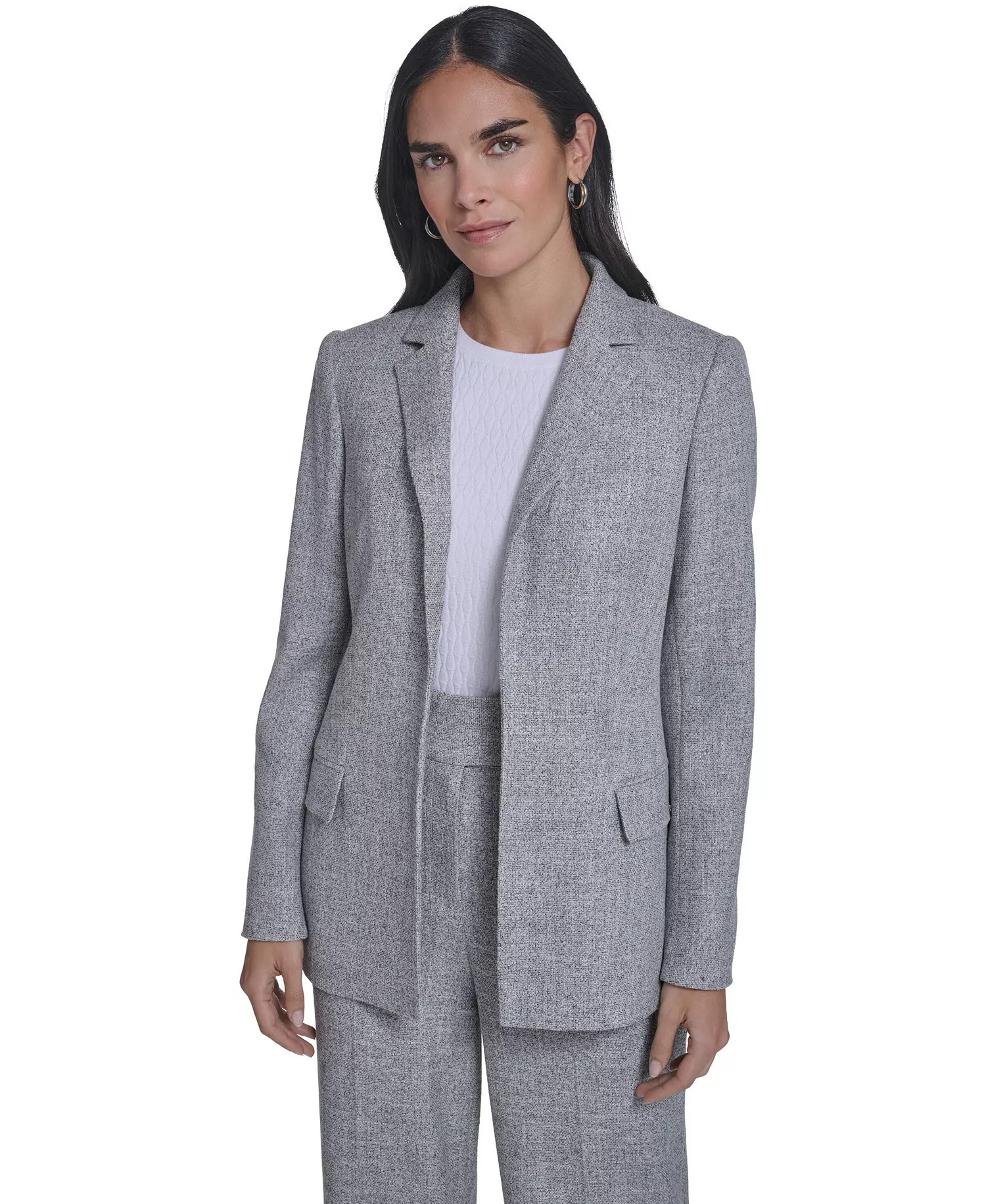 mni-827941ca2c8102c3888b19eb431e32a1 Women's Novelty Open-Front Blazer