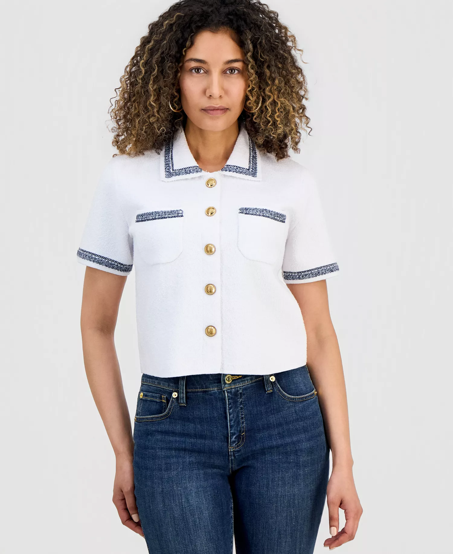 mni-83c4011392e9e44401236b2fa11c9a8b Petite Embroidered-Trim Cardigan, Macy's Exclusive