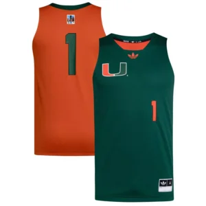 Men's 1 Green/Orange Miami Hurricanes Black History Month Basketball Jersey