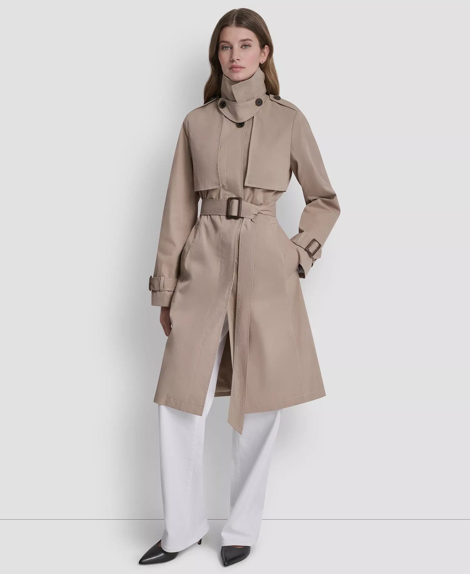 mni-8411f54f60990235fe67c892783b8e52 Women's Top Collar Utility Raincoat — изображение 3
