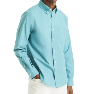 Men's Solid Long-Sleeve Oxford Shirt