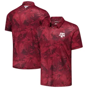 Men's Maroon Texas A&M Aggies PFG Super Terminal Tackle Omni-Shade Bangalow's Polo Shirt