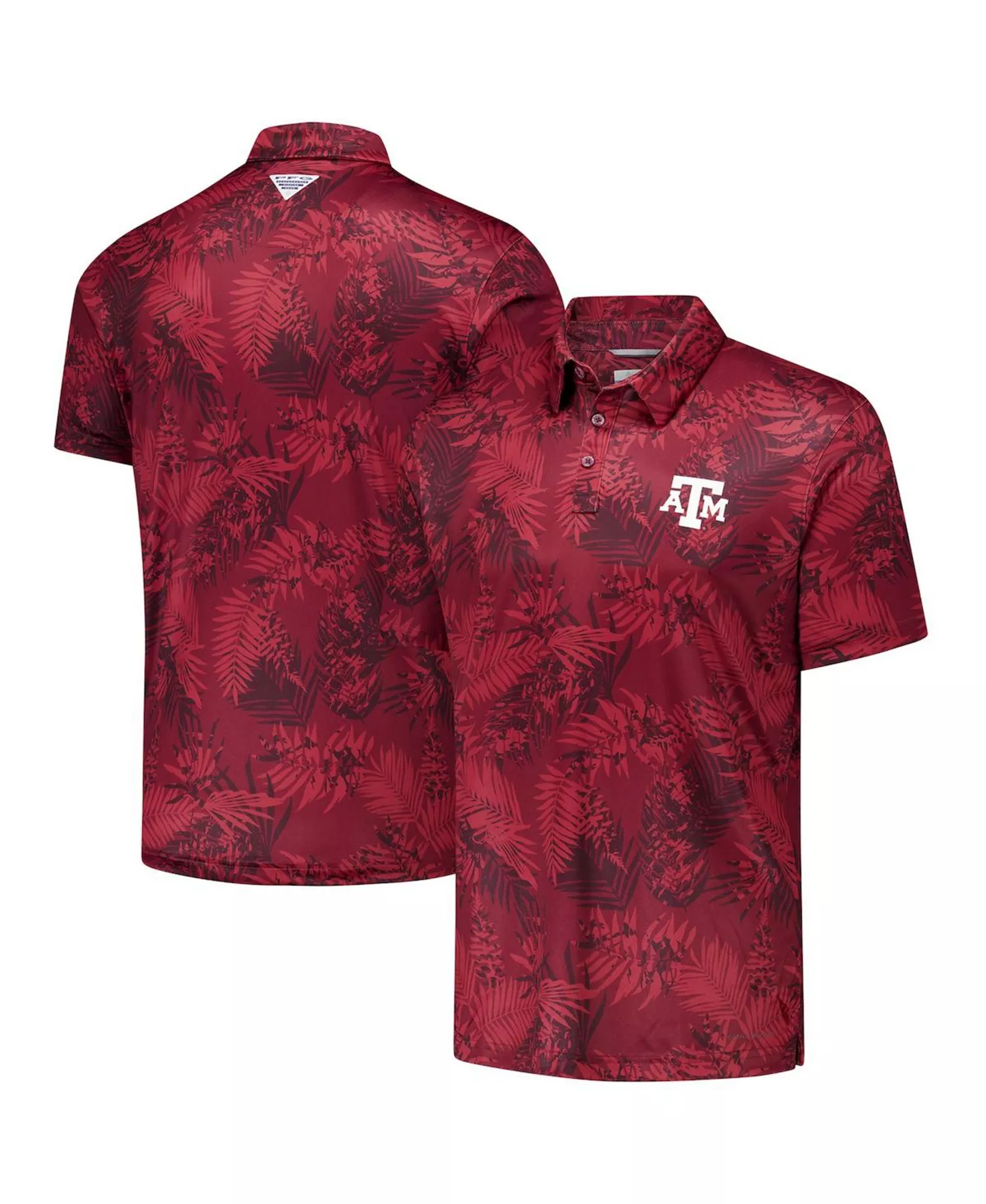 mni-868ccf321eb2c5f9497ac087263dd657 Men's Maroon Texas A&M Aggies PFG Super Terminal Tackle Omni-Shade Bangalow's Polo Shirt