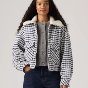 Premium Women's Shrunken 90s Trucker Long Sleeve Jacket