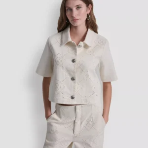 Women's Short-Sleeve Button-Front Shirt