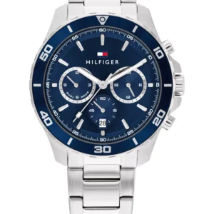 Men's Multifunction Silver-Tone Stainless Steel Watch 43mm