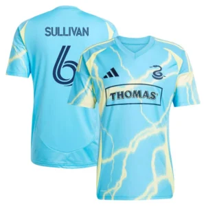 Men's Cavan Sullivan Blue Philadelphia Union 2025 The Voltage Kit Replica Player Jersey