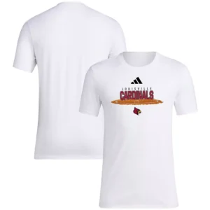 Men's White Louisville Cardinals Softball Pitcher's Circle T-Shirt