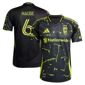 Men's Darlington Nagbe Black Columbus Crew 2025 The Goosebumps Kit Authentic Player Jersey