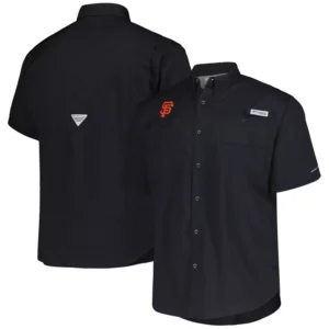 Men's Black San Francisco Giants Tamiami Omni-Shade Button-Down Shirt