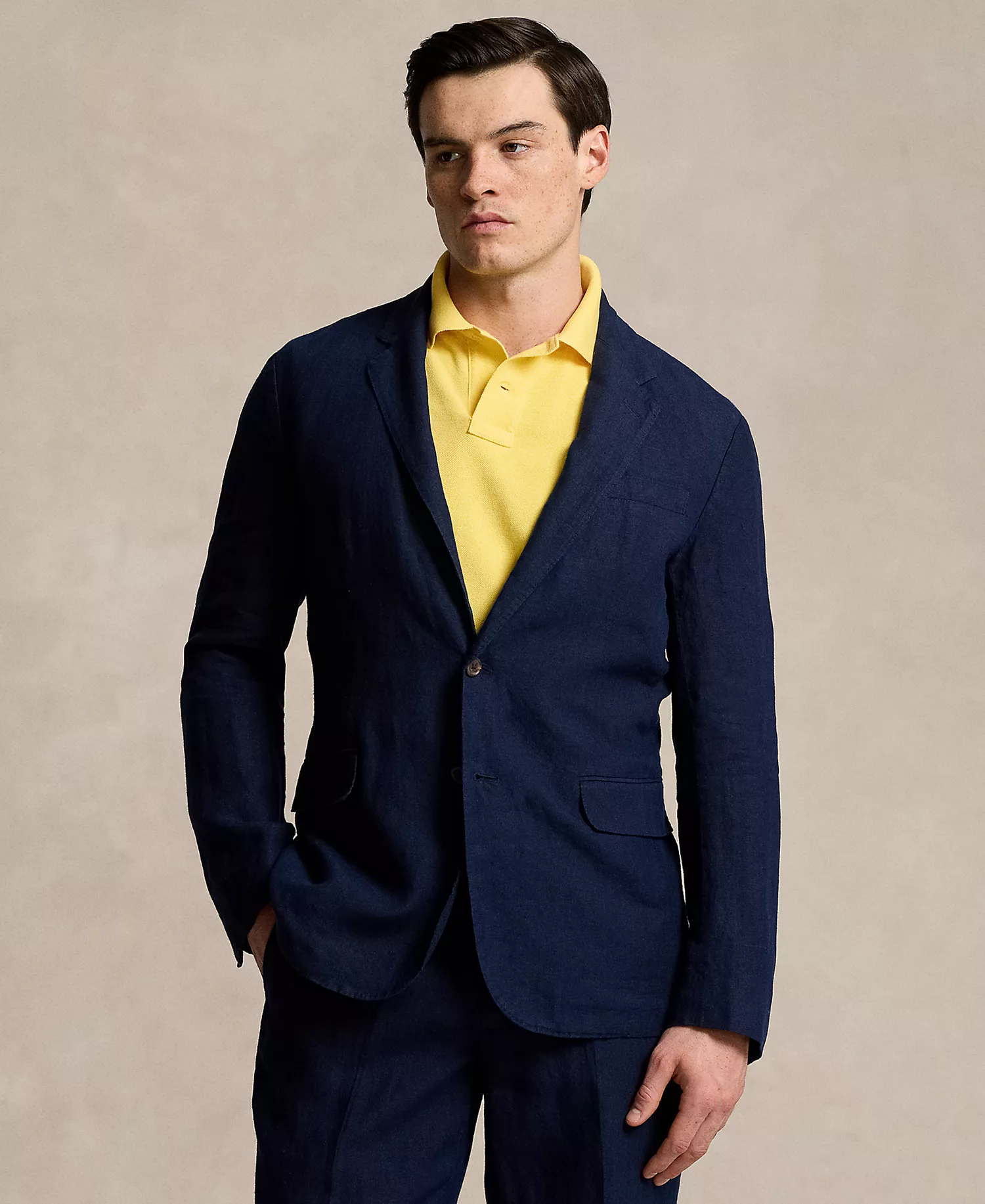 mni-8b5ea7248ed1ba292b6a7cdfcaaad838 Men's Polo Soft Modern Linen Suit Jacket — изображение 3