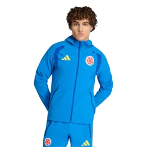 Men's Blue Colombia National Team FIFA x World Cup 2026 Tiro Travel Raglan Full-Zip Windbreaker Hoodie