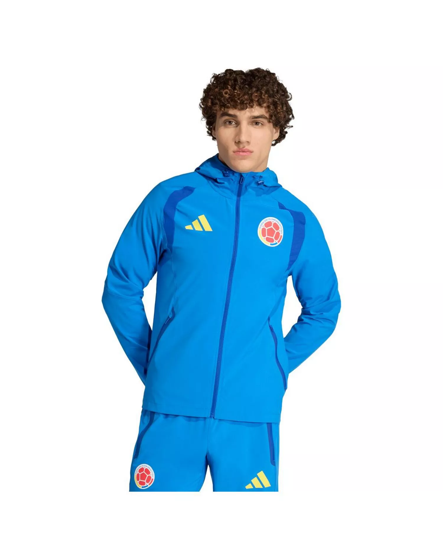 mni-8c308dc3a7fbf97387c93e8854046460 Men's Blue Colombia National Team FIFA x World Cup 2026 Tiro Travel Raglan Full-Zip Windbreaker Hoodie