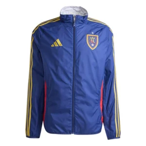 Men's Blue/White Real Salt Lake 2025 Anthem Reversible Full-Zip Jacket