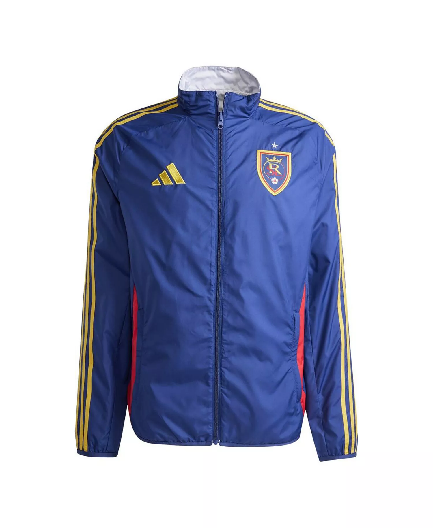 mni-8ce1057e2b0f0f454d6a7e79a4912006 Men's Blue/White Real Salt Lake 2025 Anthem Reversible Full-Zip Jacket