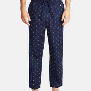 Men's Cotton Anchor-Print Pajama Pants