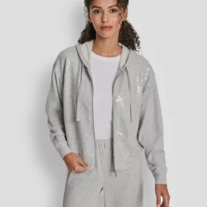 Women's Sequin Detail Long-Sleeve Jacket