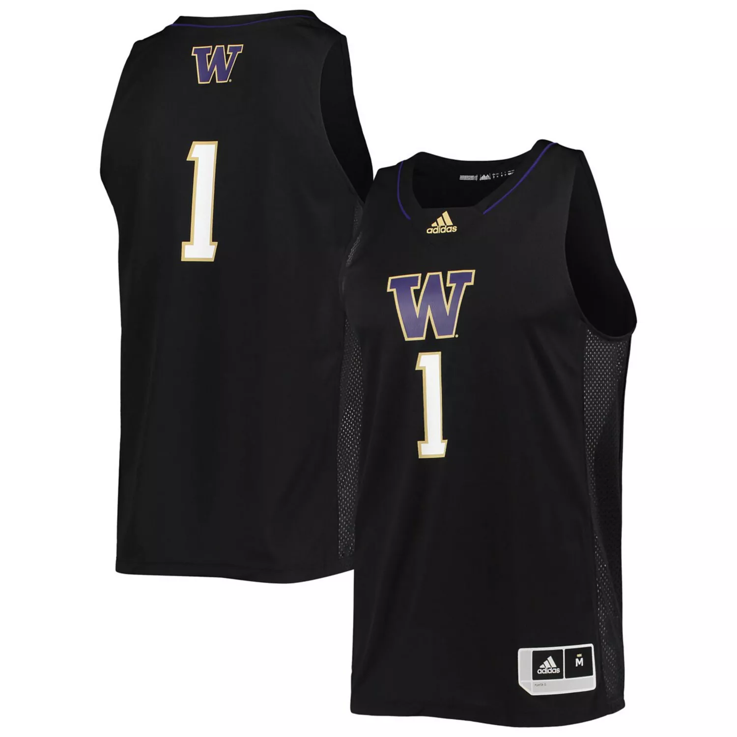mni-8ddb8c5179982557674b65c2b6a09c55 Men's 1 Washington Huskies Swingman Basketball Jersey — изображение 3