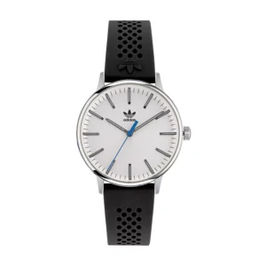 Unisex Three Hand Code One Black Silicone Strap Watch 38mm