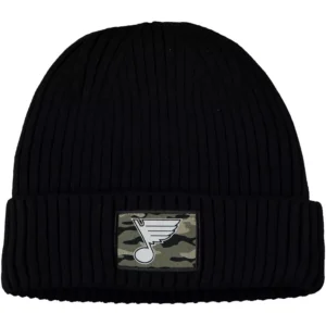 Men's Black St. Louis Blues Military Appreciation Cuffed Knit Hat