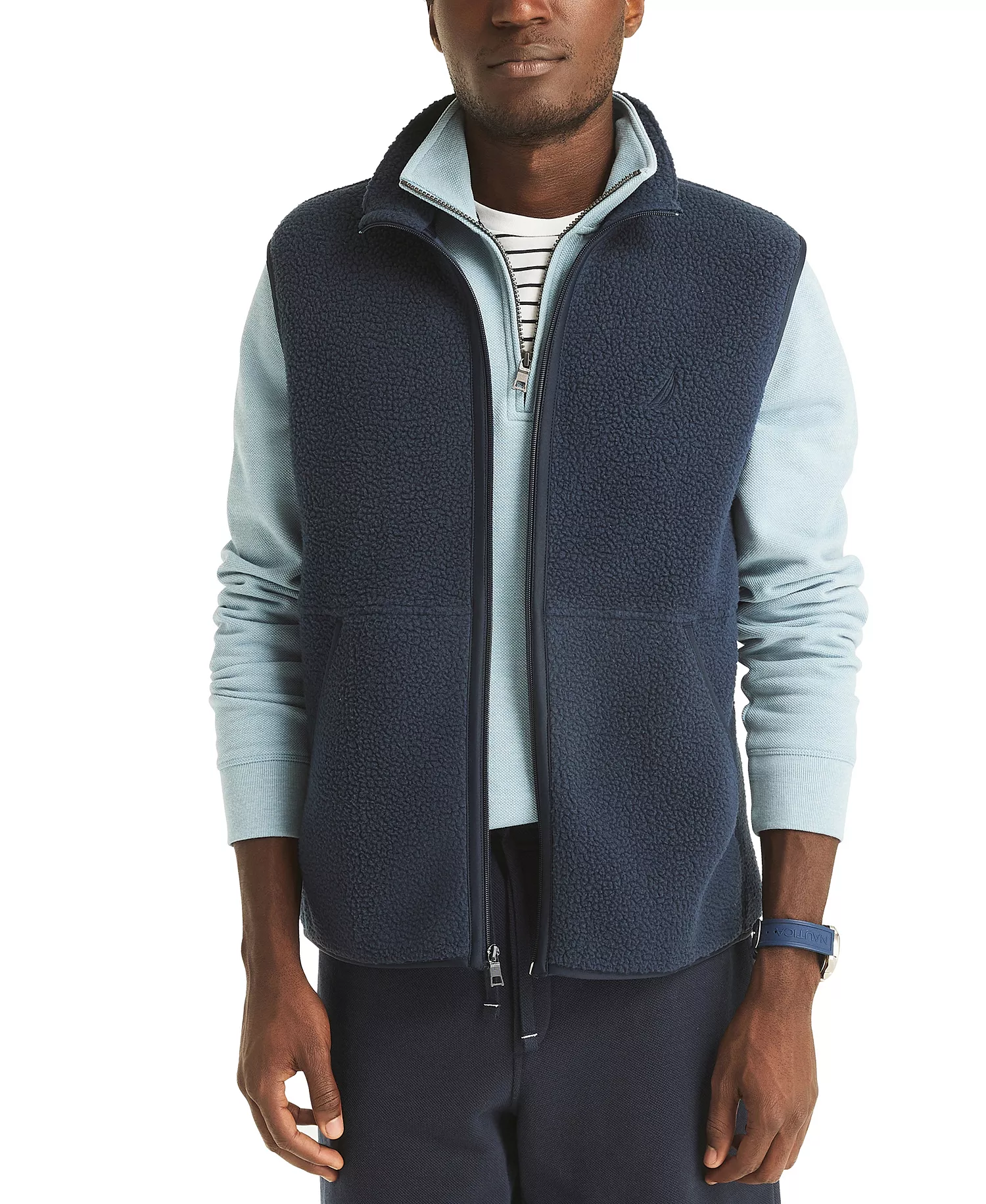mni-905c0d80c518a62fb5cbf6bccfa786d2 Men's Mixed Media Faux Shearling Vest — изображение 3