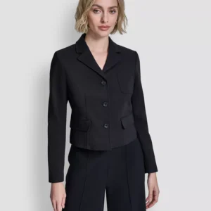 Women's Three-Button Notch Collar Jacket