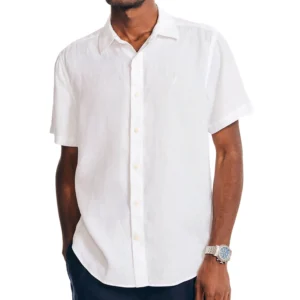 Men's Classic-Fit Solid Linen Shirt