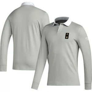 Men's 2023 Player Gray Orlando City SC Travel Long Sleeve Polo