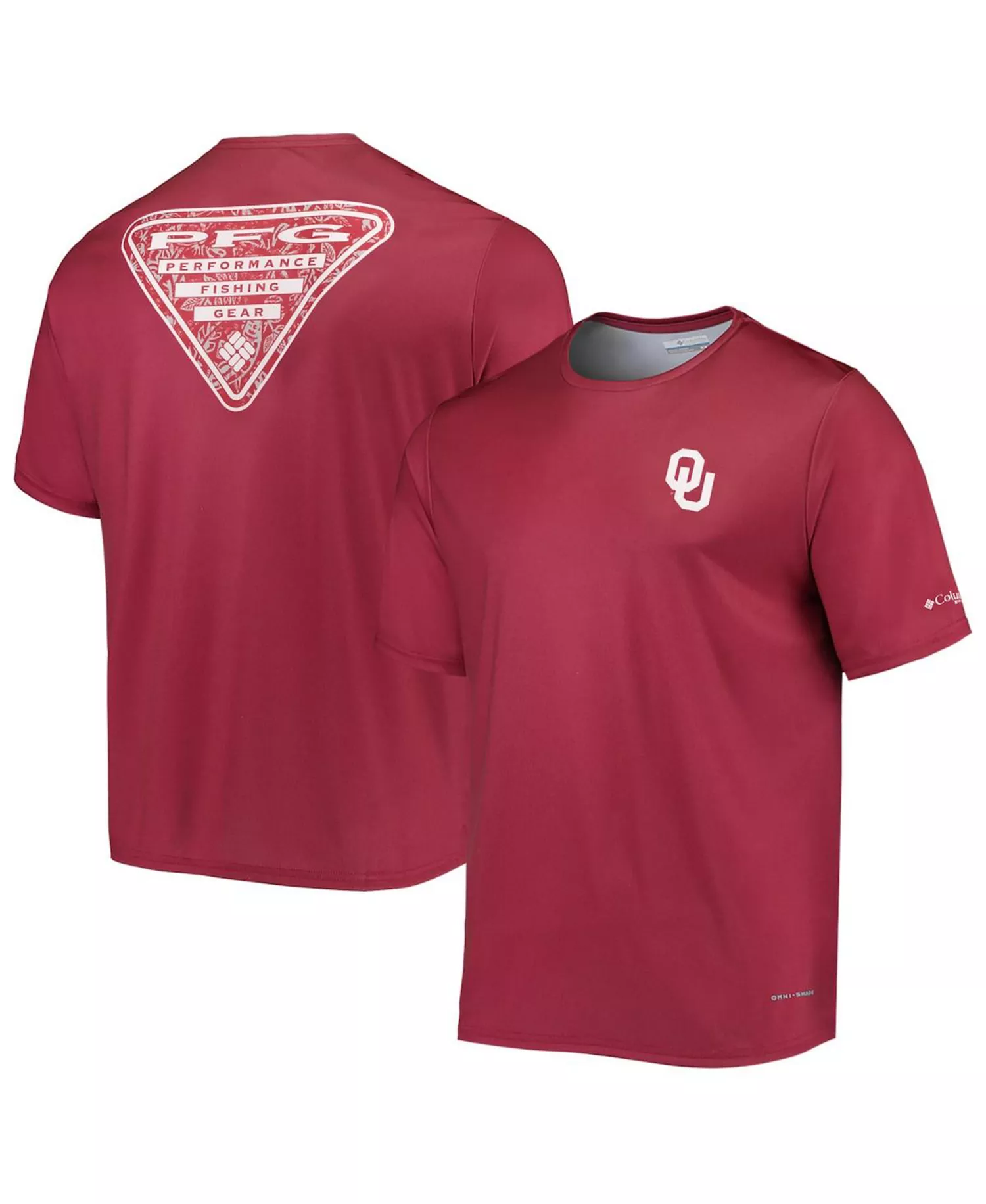 mni-92aa02ba226829d9dde0c18ed3342e0b Men's Crimson Oklahoma Sooners Terminal Tackle Omni-Shade T-shirt