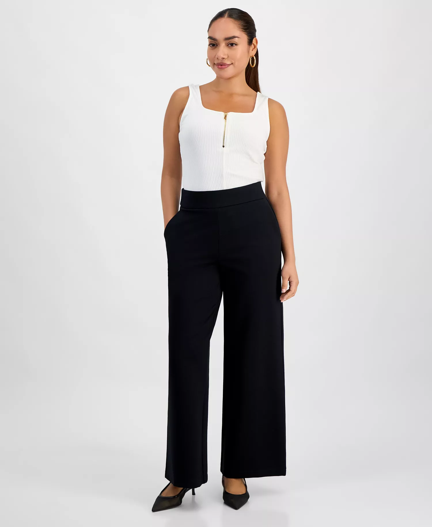 mni-935a6fbb70f28ea2e71947ec627dc6ca Petite Wide-Leg Pants, Macy's Exclusive