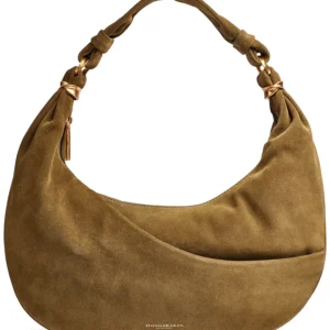 Gabardine Suede Shoulder Bag