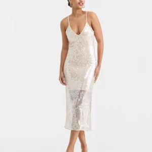 Women's Sequin Bodycon Midi Dress, Macy's Exclusive