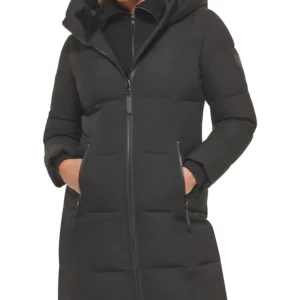 Women's Stand Collar Hooded Puffer Coat