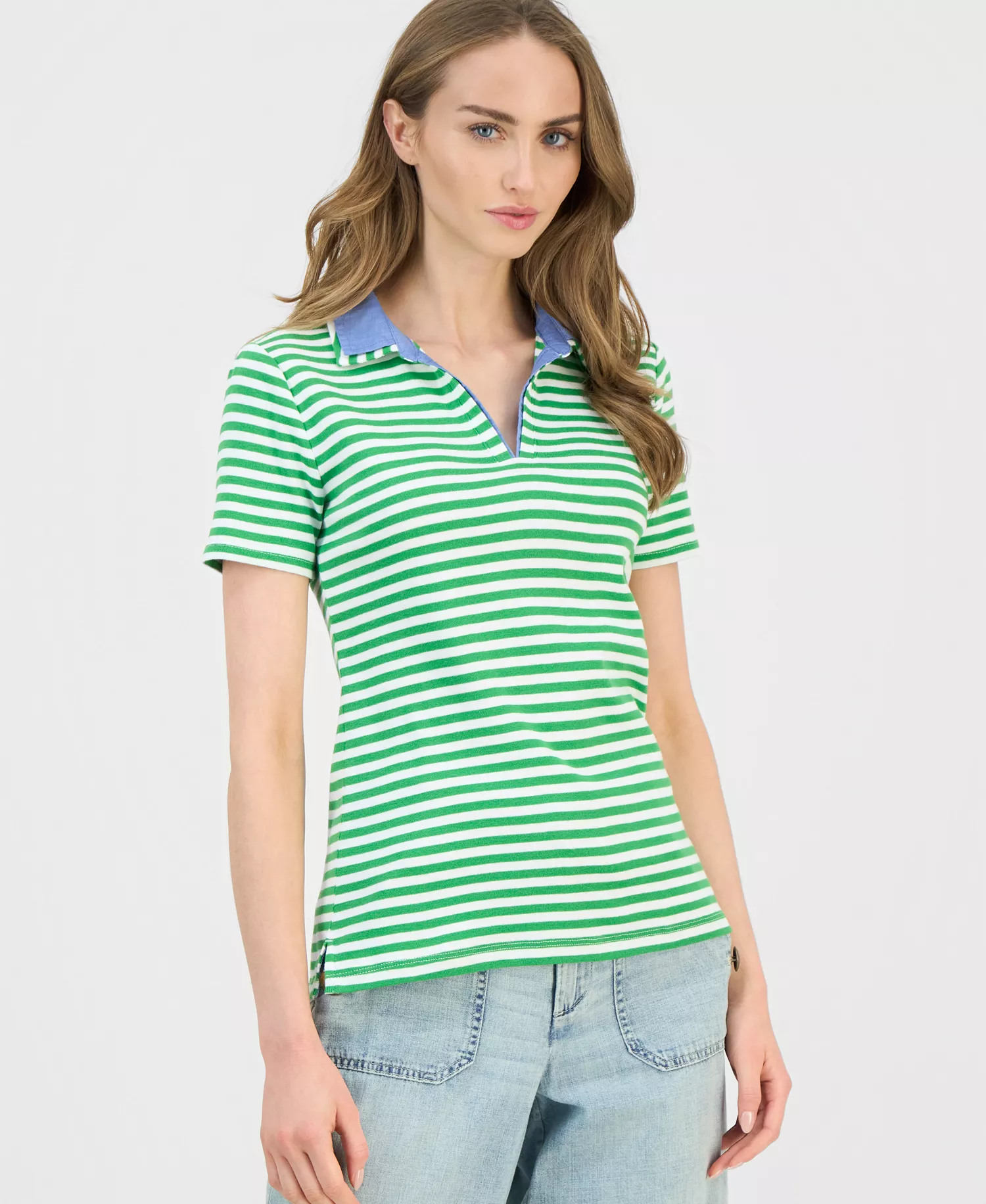 mni-952c0ec5bfbcfcbdb7e1cf25c0e207ba Nautica Women's Cotton Double-Collar Polo T-Shirt
