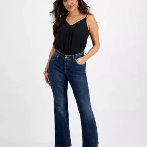 Petite Mid-Rise Flare Denim Jeans, Created for Macy's