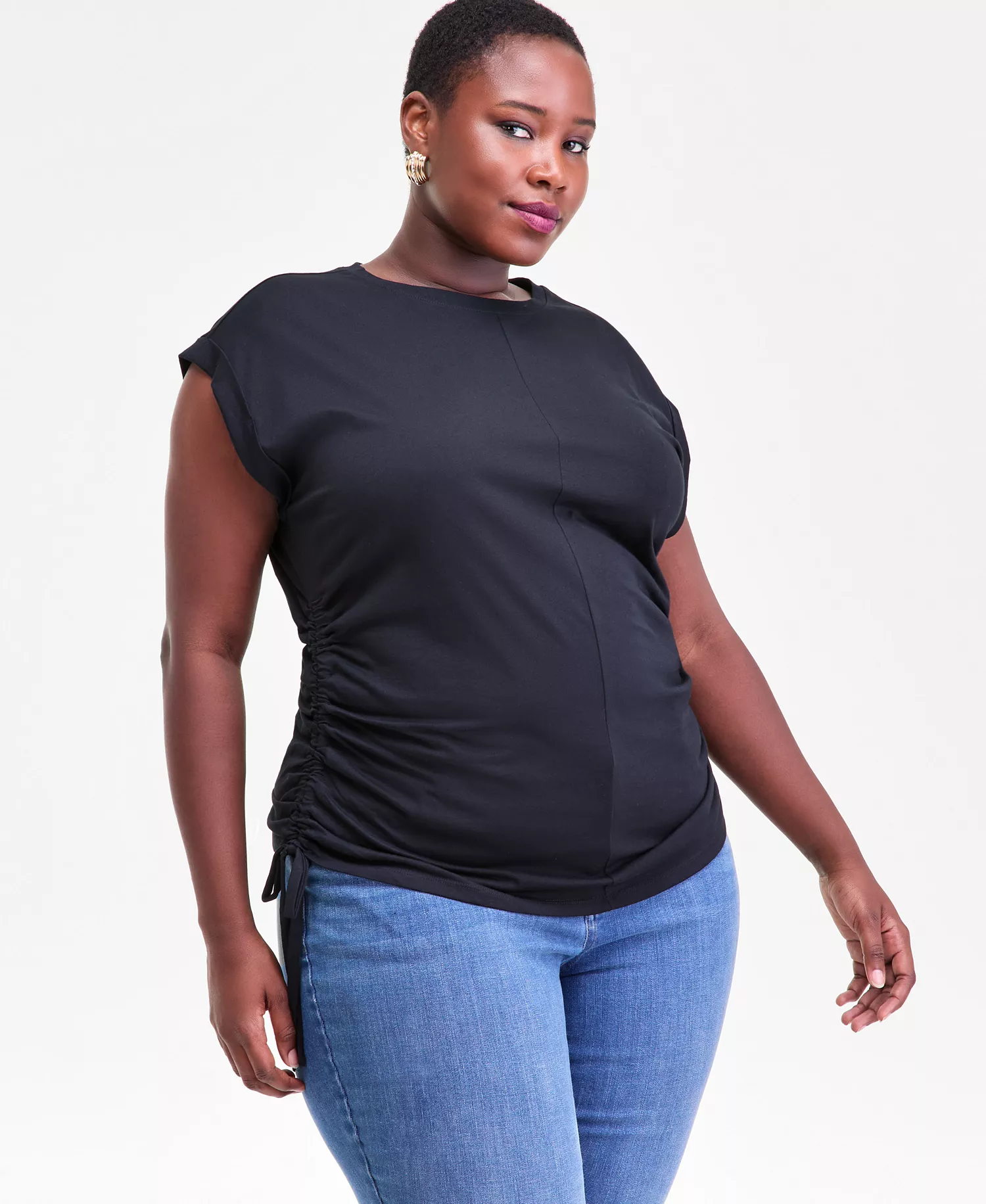 mni-96765fc4eeb59ed3a7f7d7a54975ed3d Plus Size Drawstring-Hem Tank, Macy's Exclusive