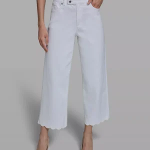 Women's Mid-Rise Scalloped Hem Jeans