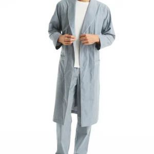 Men's Crafted Striped Robe