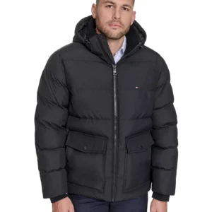 Men's Two Pocket Hooded Puffer Jacket