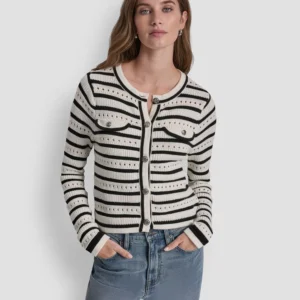 Women's Crew Neck Pointelle Sweater