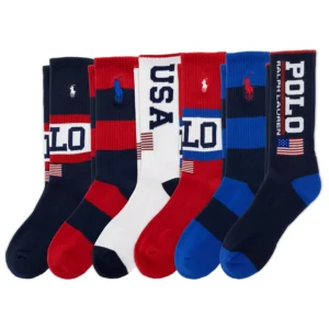 Men's USA Stadium Crew Socks, 6-Pack