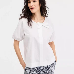 Nautica Bow-Trim Top & Floral-Print Pants