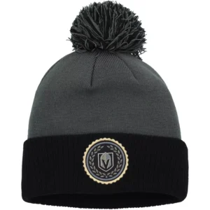 Women's Gray Vegas Golden Knights Laurel Cuffed with Pom Knit Hat