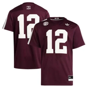 Men's 12 Maroon Texas A&M Aggies Premier Strategy Jersey