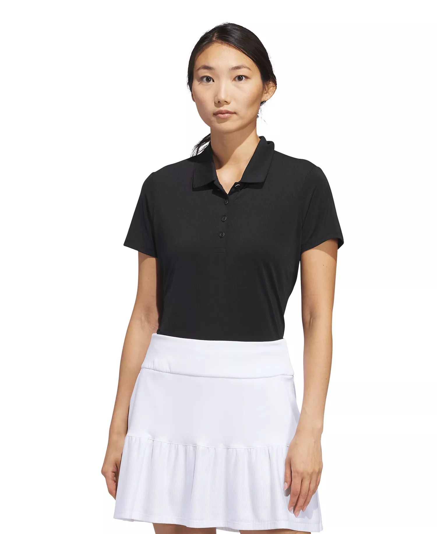 mni-9bee650b59fb5e6a6e0bed9493997d16 Women's Solid Short-Sleeve Polo Shirt