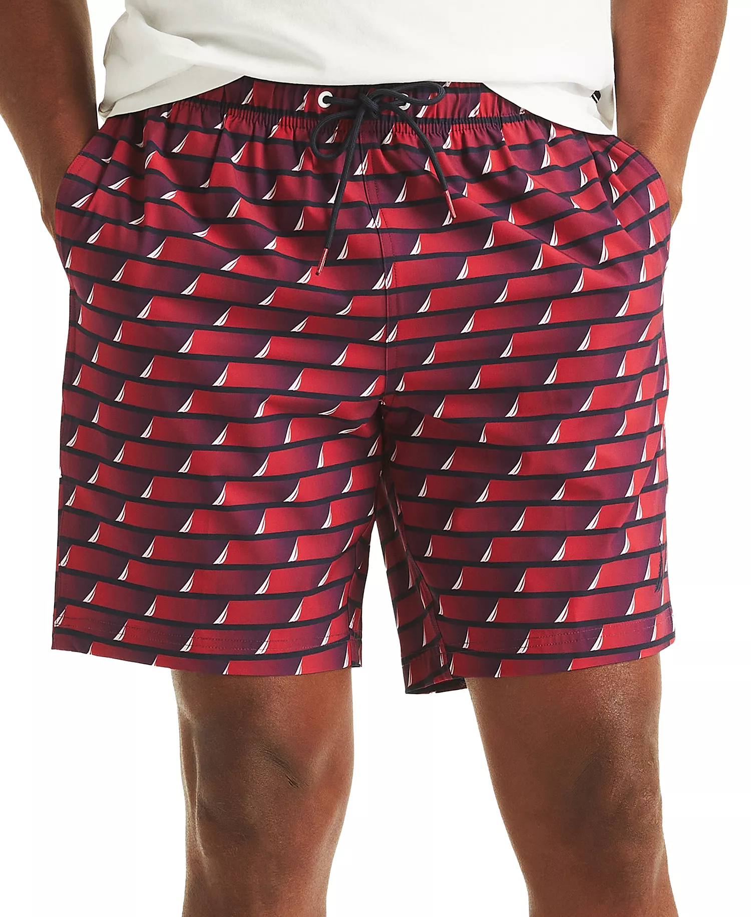 mni-9c18be2ba6f643db46fd8846861de546 Men's Printed Drawstring Quick Dry 6" Swim Trunks — изображение 3